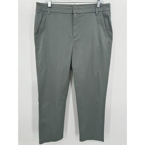 VINCE Gray Classic Coin Pocket Chino Khaki Ankle Pants Size 12 - Picture 1 of 6